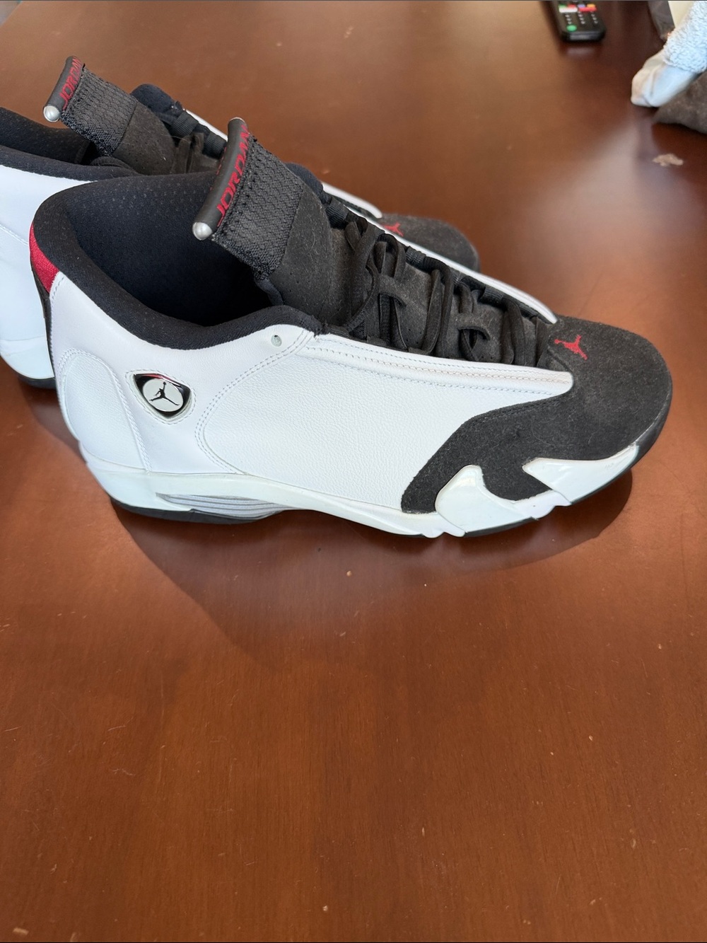 Nike Air Jordan 14 Retro "Black Toe" sneakers. - Picture 3 of 7